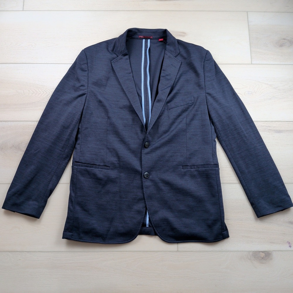 Johnston & Murphy XC4 J&M Cool Degree Navy Blue Blazer Sport Coat Mens Large